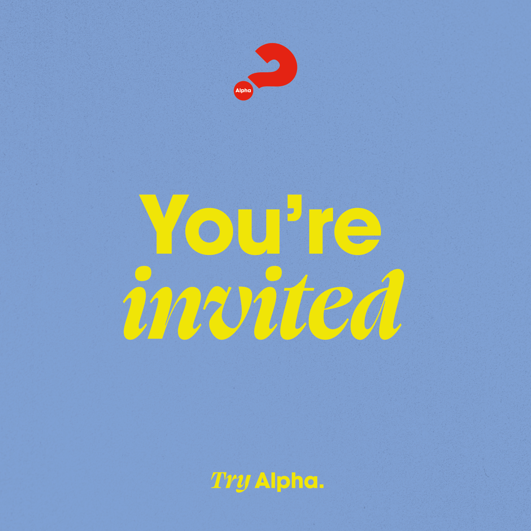 Alpha square invitation card -